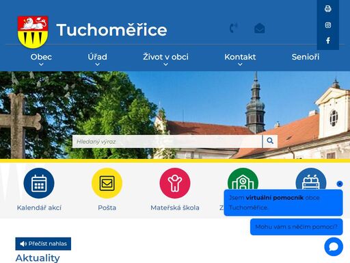 oficiální stránky obce tuchoměřice