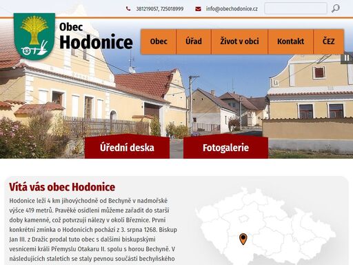 oficiální webové stránky obce hodonice