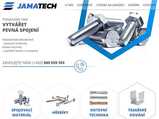 vytváříme pevná spojení. maloobchod a velkoobchod spojovacích materiálů, kotevní techniky a opláštění budov