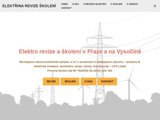 elektro, revize, spotřebiče, školení, 190/2022, praha, humpolec, hromosvody