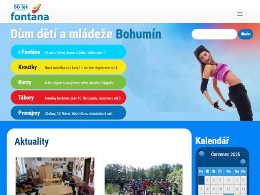 ddm bohumín provozuje zájmovou, výchovnou, vzdělávací a rekreační činnost na úseku sportu, techniky, turistiky, estetiky a společenských věd.