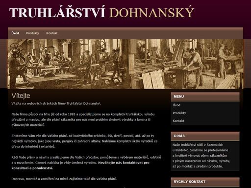 truhlářství dohnanský - truhlářská dílna ze sezemic u pardubic