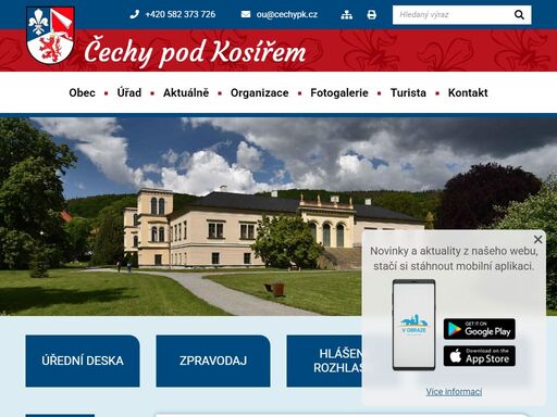oficiální stránky obce čechy pod kosířem