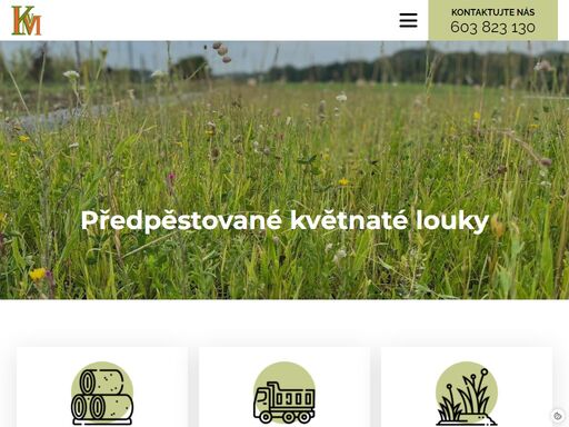 předpěstované květnaté louky, které jsou složeny z 80% lučních květin (41 druhů) a z 20% trav (11 druhů).