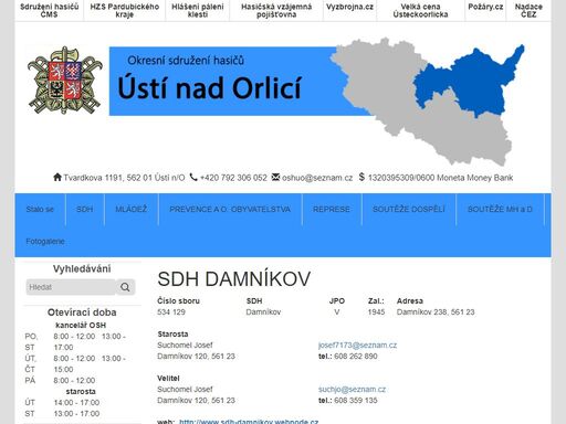 okresní sdružení hasičů ústí nad orlicí