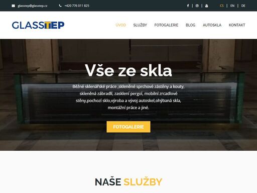 vývoj a výroba autoskel , skleněná zábradlí a podlahy , skleněné stěny , sklo do kuchyně , autoskla na veterány , mobilní pojízdné zrcadla , skleněné sprchové kouty a zástěny , bezpečnostní skla , izolační dvojskla a trojskla , sklenářství teplice