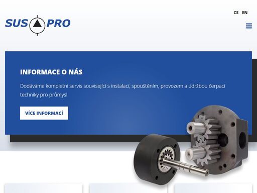 průmyslová čerpadla, servis a technologie