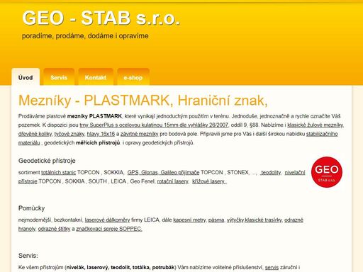 prodáváme plastové mezníky, které vynikají jednoduchým použitím v terénu. prodej mezníků i jednotlivě.