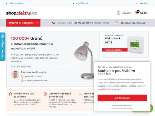 široký výběr elektroinstalačního materiálu, běžný sortiment skladem, odborné poradenství a osobní odběr zdarma na všech pobočkách pro váš snadný nákup!
