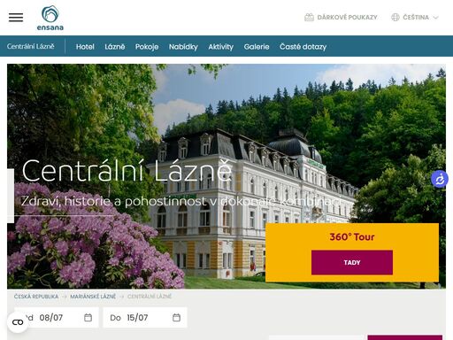 zdraví a wellness v lázeňském hotelu centrální lázně  ? 4 hvězdičkový superior hotel ? komplexní nabídka špičkových lázeňských procedur ? unikátní zdroj oxidu uhličitého ? zdravotnické know-how ? centrální lázně  ? mariánské lázně ?  česká republika ? ensana hotels  ? book now!