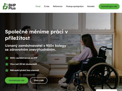 bhp plus - uznaný zaměstnavatel na chráněném trhu práce. nabízíme pracovní příležitosti a podporu pro osoby se zdravotním znevýhodněním.