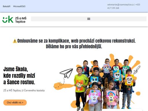 zš a mš teplice, u červeného kostela