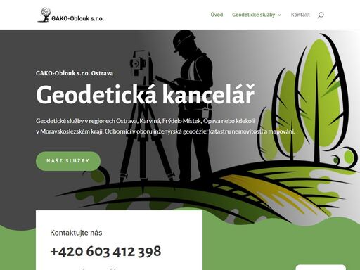 hledáte zeměměřiče? oslovte geodety ostrava z gako-oblouk s.r.o., nabízíme vytyčení hranic pro katastr, zaměření stavby a konstrukcí, geometrické plány za příznivé ceny.