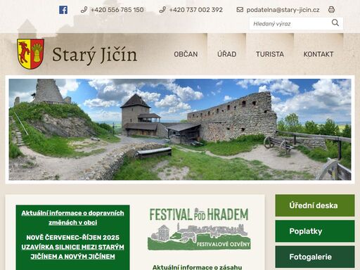 oficiální stránky obce starý jičín