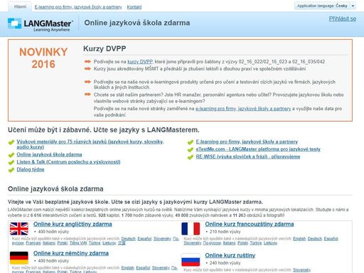 online jazyková škola zdarma