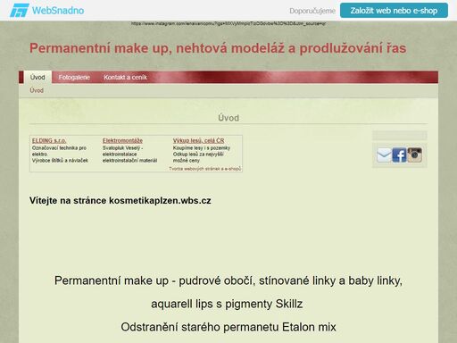 permanent, kosmetika, prodlužování řas, nehty plzen jih 