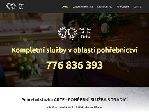 zajišťujeme převoz zesnulých, pohřby s uložením do hrobu, rozloučení v důstojném prostředí smuteční síně v uherském hradišti a v hluku.