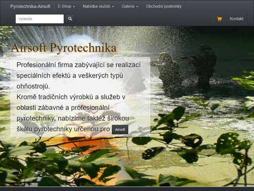airsoft pyrotechnika, profesionální firma zabývající se realizací speciálních efektů a veškerých typů ohňostrojů. široká nabídka pyrotechniky určené pro airsoft