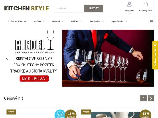 obchod s vybavením kuchyně, jídelny a vším, co patří ke stylovému vaření, stolování a grilování. pečlivě vybraná nabídka výrobků prestižních značek: kitchenaid, masterclass, riedel, blomus, kilner, emile henry, schott zwiesel a dalších. zažijte báječný pocit a pohodu s kvalitními výrobky.