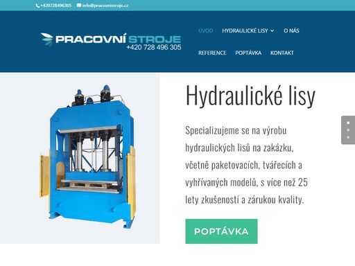 pracovní stroje teplice – experti na hydraulické lisy. vyrábíme na zakázku hydraulické, paketovací, tvářecí a vyhřívané lisy.