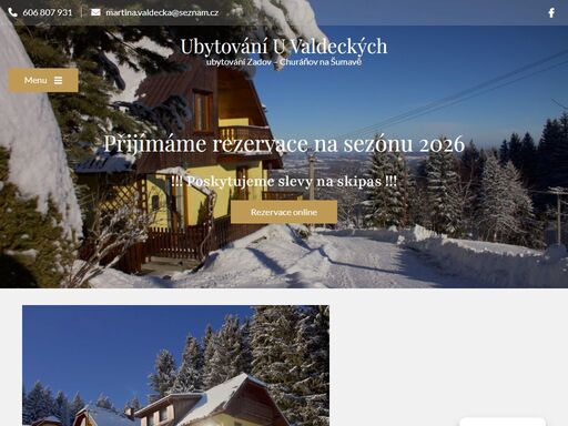 ubytování u valdeckých - ubytování zadov - churáňov na šumavě