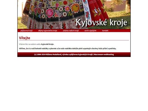 růžena hodaňová - výroba a půjčovna kyjovských krojů