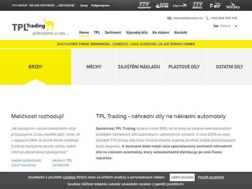 tpl trading – náhradní díly na nákladní automobily.