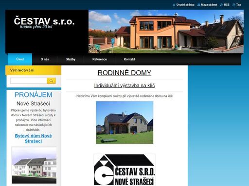 stavební firma čestav s.r.o. zabývající se stavbou rodinných domů na klíč, projektovou činností a veškerými stavebními pracemi již přes 20 let