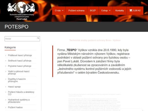 v současné době se firma zabývá nejen certifikovaným servisem a prodejem hasičské techniky, ale i jednotlivými prvky v oblasti požární bezpečnosti staveb včetně dodávky, aplikací a autorizovaným servisem. jednou z priorit firmy, mimo neustálého zvyšování kvality poskytovaných služeb, je zejména rozsah poskytovaných služeb. naší snahou je, aby zákazník u nás nalezl celý rozsah služeb při naplňování svých zákonných povinností v oblasti požární ochrany a bezpečnosti práce. svoji činnost nesměřujeme pouze do oblasti firem a bytových družstev a tzv. podnikající právnické a fyzické osoby, ale i fyzické osoby, občany, kteří potřebují ochránit svůj soukromý majetek a třeba i na podnět pojišťovny, u které jsou pojištěny.
