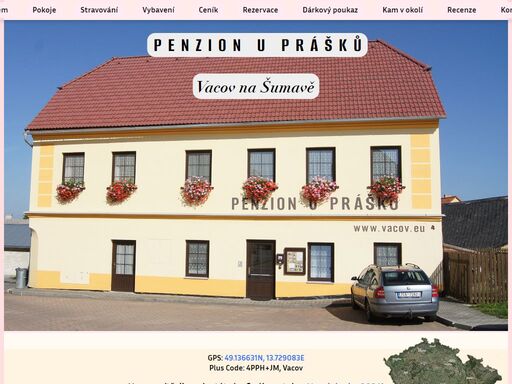 zveme vás do rodinného penzionu u prášků v malebném podhůří šumavy na jihozápadě čech na pohodovou dovolenou ve dvou nebo s rodinou. najdete nás v obci vacov nedaleko volyně a zadova. užijete si toulky krásnou přírodou i objevování mnoha zajímavých míst v okolí.