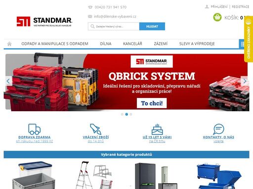 nakupujte široký výběr produktů u spolehlivé české firmy standmar určených pro firmy, úřady i domácnosti. až 15 tisíc produktů k řešení odpadů, dílenského vybavení, kancelářských doplňků nebo zázemí. jsme specialisté na poptávky – vyzkoušejte nás. 15 let zkušeností. rychlá expedice. skladové zásoby. podpora online,…
