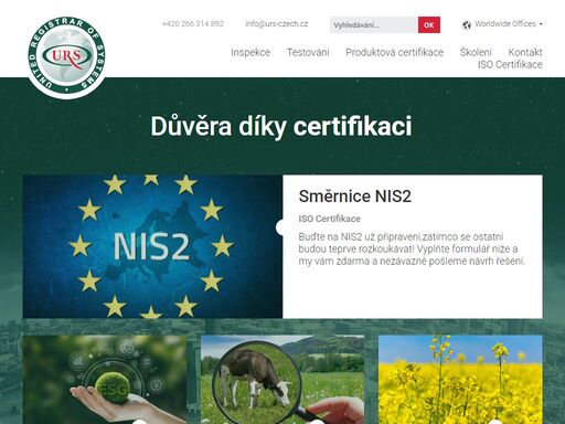 certifikace iso, inspekce, ce značení a školení od důvěryhodného partnera urs czech