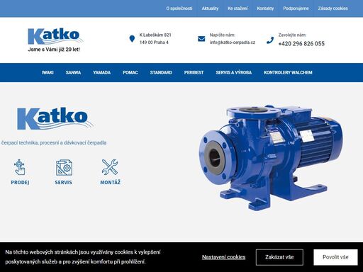 čerpadla iwaki 
čerpadla s magnetickou spojkou a dávkovací čerpadla největšího světového výrobce z japonska. čerpadla jsou vyrobena z chemicky vysoce odolných materiálů – plastů či speciálních nerezí.  

čerpadla yamada 
vzduchomembránová čerpadla největšího japonského výrobce s dlouholetou tradicí, poháněná stlačeným vzduchem. lze čerpat široké množství různých agresivních kapalin včetně těch obsahujících