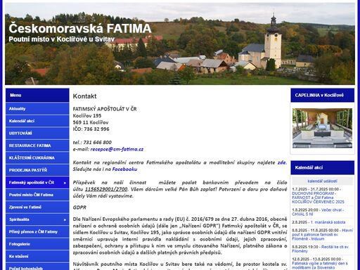 českomoravská fatima koclířov