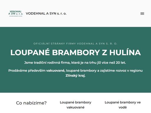 firemní stránky firmy vodehnal a syn s. r. o.  