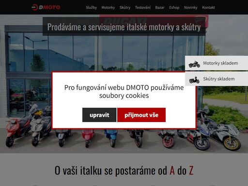 jsme továrna na radost! prodáváme a servisujeme motorky ducati, aprilia, moto guzzi, skútry piaggio a vespa. v bazaru nabízíme předváděcí i ojeté mašiny.