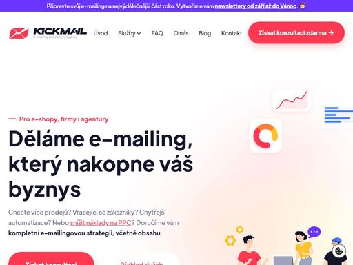 nakopněte s námi profesionální e-mail marketing a posílejte newslettery, které budou konečně vydělávat. zajišťujeme e-mailing pro e-shopy, b2b firmy i agentury.