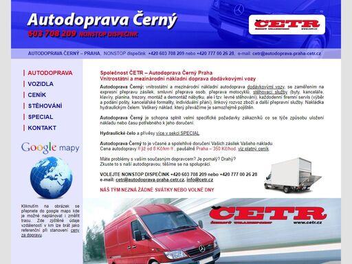 autodoprava četr praha – josef černý, přeprava a doprava