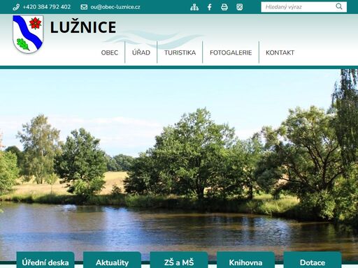 oficiální stránky obce lužnice