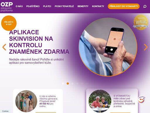 ozp je třetí největší zaměstnaneckou zdravotní pojišťovnou. nabízí řadu benefitů, jako jsou preventivní prohlídky zdarma, finanční příspěvky na řadu preventivních programů či program slev. klienti ozp nemusí obíhat úřady, protože základní administrativní úkony vyřeší pohodlně online.