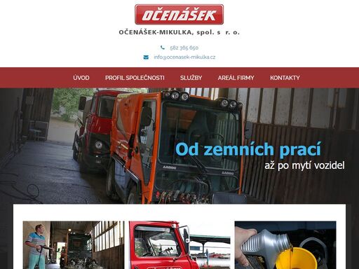 očenášek - mikulka, spol. s r. o. - od mytí vozidel až po zemní práce. zázemí pro motoristy v průmyslovém areálu za olomouckou, prostějov.