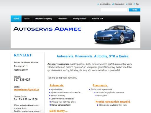 autoservis adamec protovín nabízí komplexní řešení v oblasti péče o váš vůz.