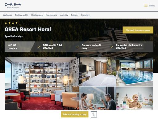 luxusní resort v krkonoších s prémiovým wellness, restauracemi a aktivitami pro všechny věkové kategorie. ubytujte se v orea resort horal špindlerův mlýn a zažijte výjimečný odpočinek.