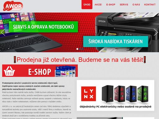 servis a oprava notebooku - awor s.r.o.