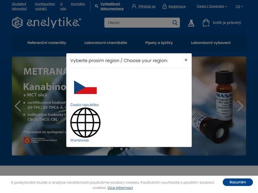 výroba a prodej referenčních materiálů, kalibračních roztoků a kyselin, prodej pipet, špiček a laboratorního nábytku.
