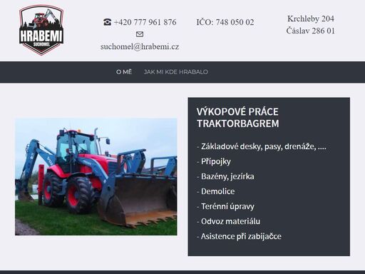 výkopové práce traktorbagrem v okolí např. čáslav, kutná hora, kolín, ale dojedu podle dohody i mnohem dál.