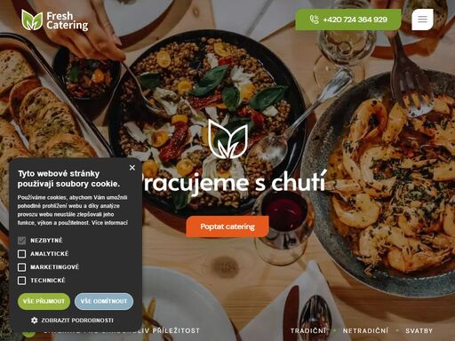 tradiční i netradiční formy cateringu pro jakoukoliv příležitost. od cateringu na míru po pořádání svateb. live cooking, rauty, koktejly, recepce a další.