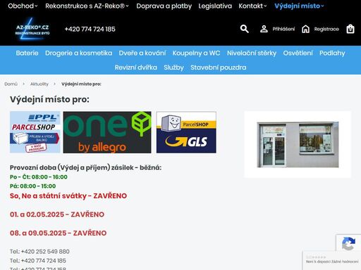 výdejní místo az-reko.cz