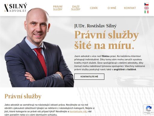 advokát rostislav silný - právní služby, občanské právo, obchodní právo, trestní právo, pracovní právo, rodinné právo, mezinárodní právo soukromé, nemovitosti, insolvence, avvocato, praga, studio legale, servizi legali