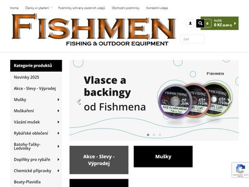 specializovaný muškařský obchod fishmen, vázací materiály wapsi a veniard, oblečení simms, hlavičky fish skull, rybářská dovolená ve slovinsku, muškařské vybavení hanák competition, brodící boty a kalhoty simms, rybaření v mongolsku